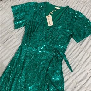 Green Sequin Dress NWT